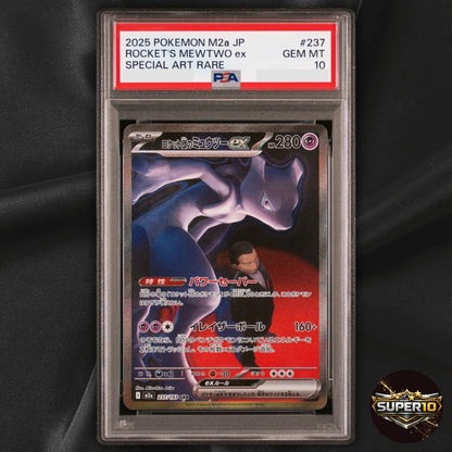 PSA 10 Team Rocket's Mewtwo ex SAR 237/193 Japanese Pokemon Card