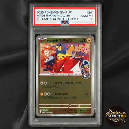 PSA 10 Hiroshima's Pikachu 261/SV-P Pokemon Special Promo Japanese