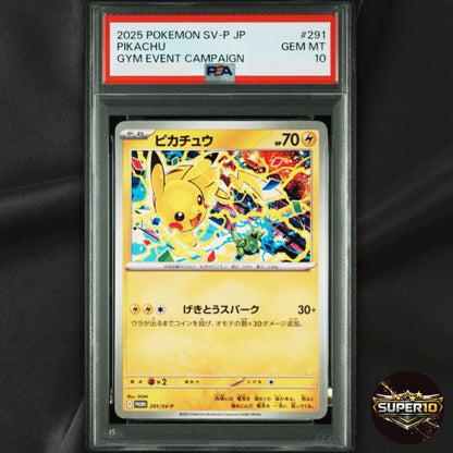 PSA 10 Pikachu 291/SV-P Promo Gym Event Pokemon Card Japanese