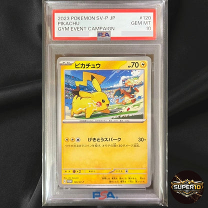 PSA 10 Pikachu 120/SV-P Gym Event - Pokemon Card Japanese 2023
