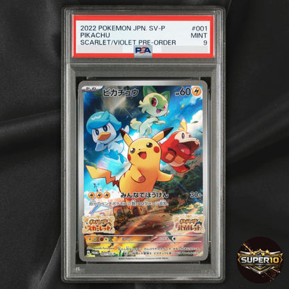 PSA 9 Pikachu 001/SV-P Scarlet Violet Japanese PROMO Pokemon Card