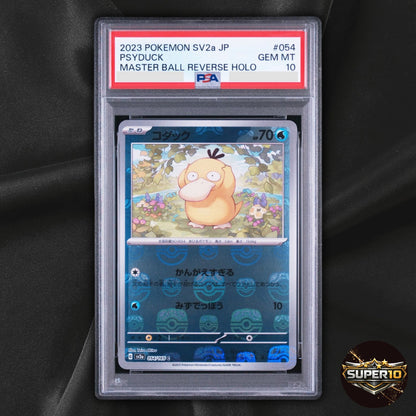 PSA 10 Pokemon Card Game Psyduck C Master Ball Mirror SV2a 054/165