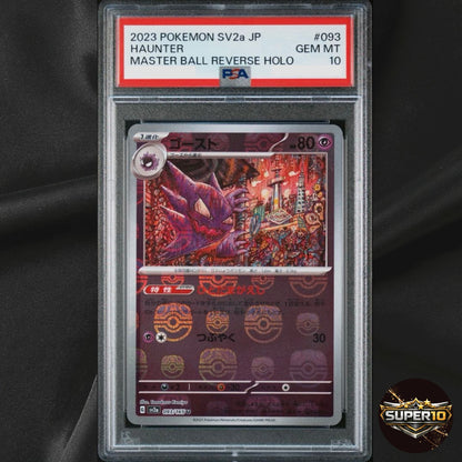 PSA 10 Haunter Master Ball Foil 093/165 SV2a Pokémon Card 151 - Japanese 2023