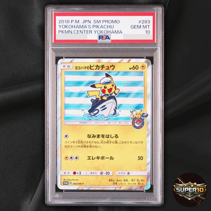 PSA 10 Yokohama's Pikachu 283/SM-P Pokemon Center Promo Japanese