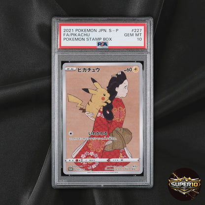PSA 10 Pikachu 227/S-P & Cramorant 226/S-P Stamp Box Promo