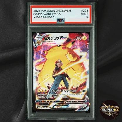 PSA 9 Pikachu VMAX 223/184 S8b: VMAX Climax Japanese Pokemon Card