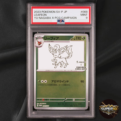 PSA 9 Leafeon 068/SV-P Yu Nagaba Promo Scarlet & Violet Pokemon Card Japanese