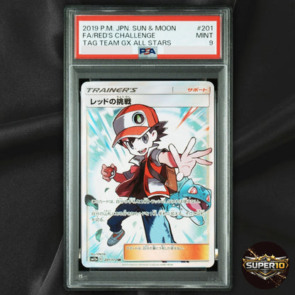 PSA 9 Red's Challenge 201/173 SR SM12a Tag All Stars Pokemon Card Japanese