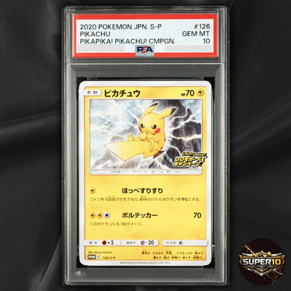 PSA 10 Pikachu 126/S-P Pikapika Campaign S Promo Pokemon Japanese