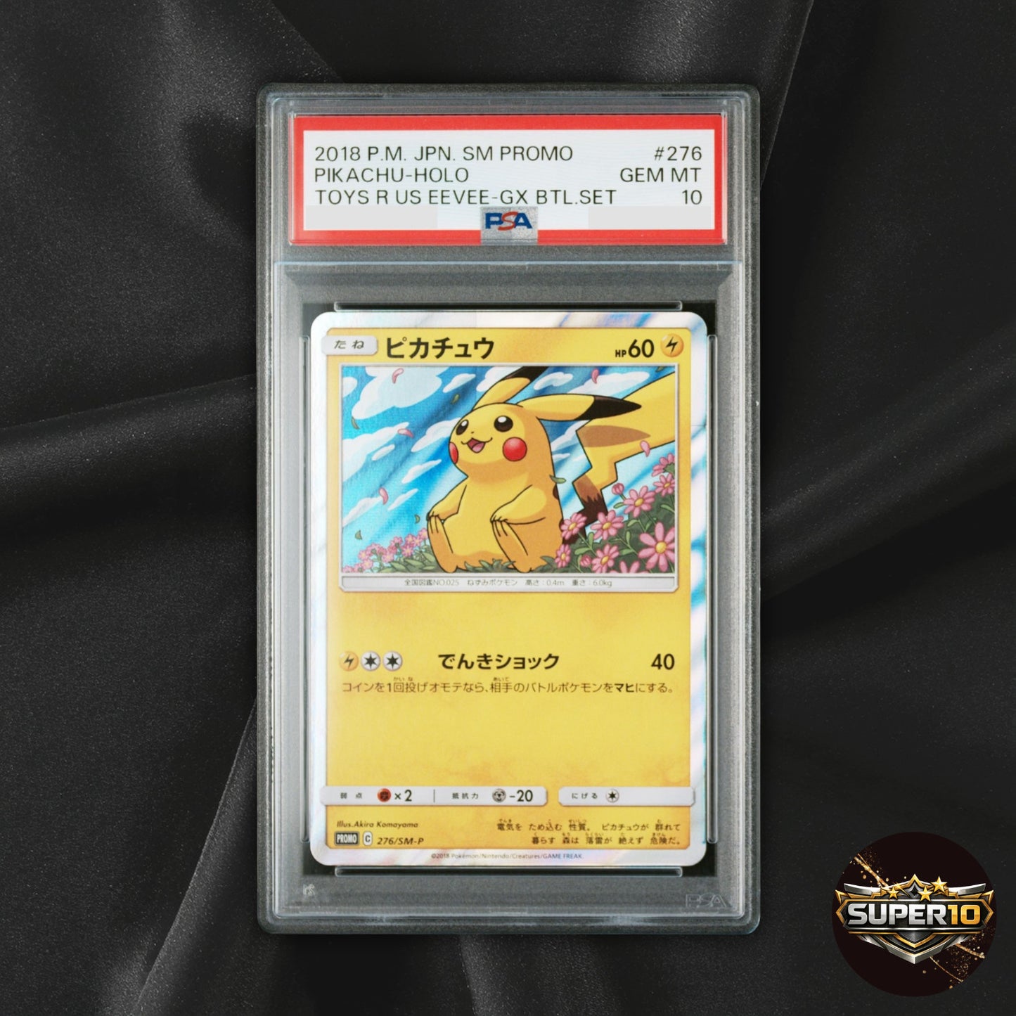 PSA 10 Pokemon Card Pikachu Holo 2018 Promo 276/SM-P Japanese