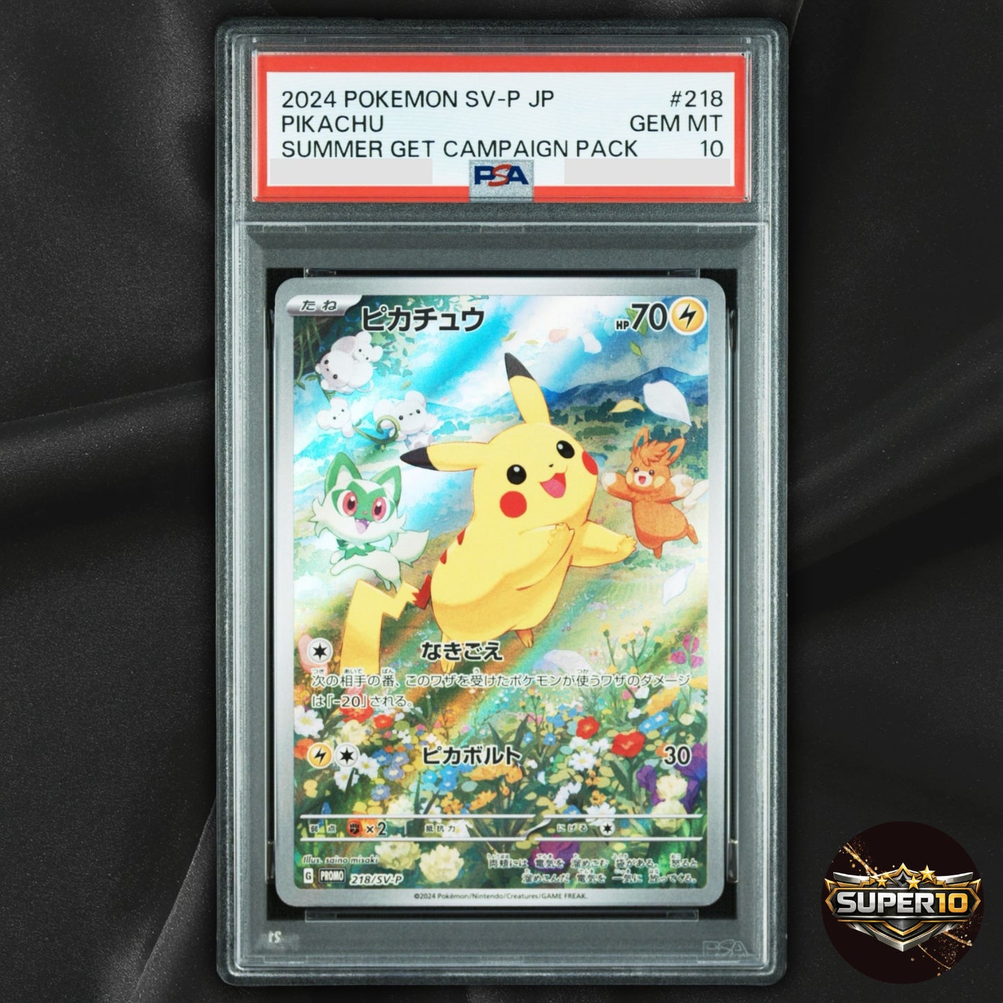 PSA 10 Pikachu SV-P Promo 218 Japanese Pokemon Card
