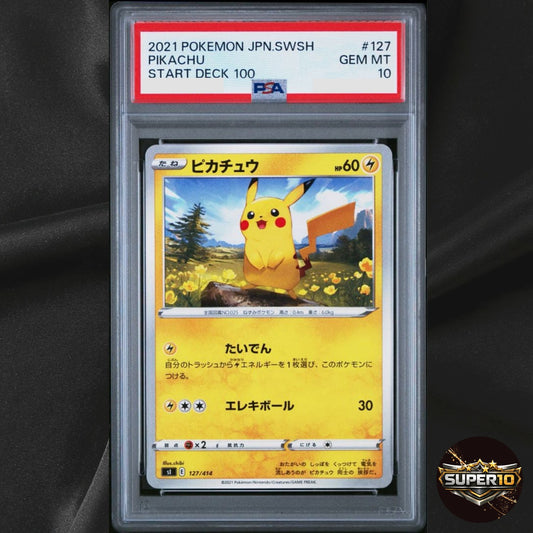 PSA 10 Pikachu 127/414 Reverse Foil Start Deck 100 2020 Pokemon Card Japanese
