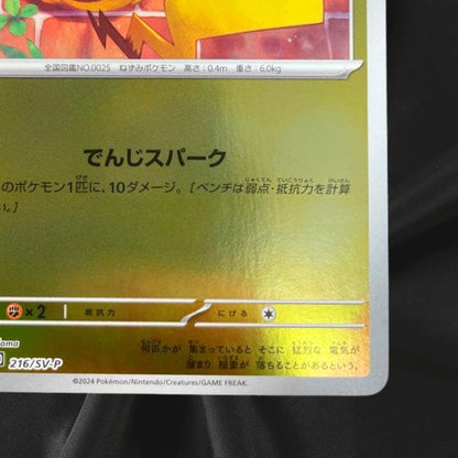 Pikachu 216/SV-P Summer Promo Pack Pokemon Card Japanese Scarlet & Violet 2024