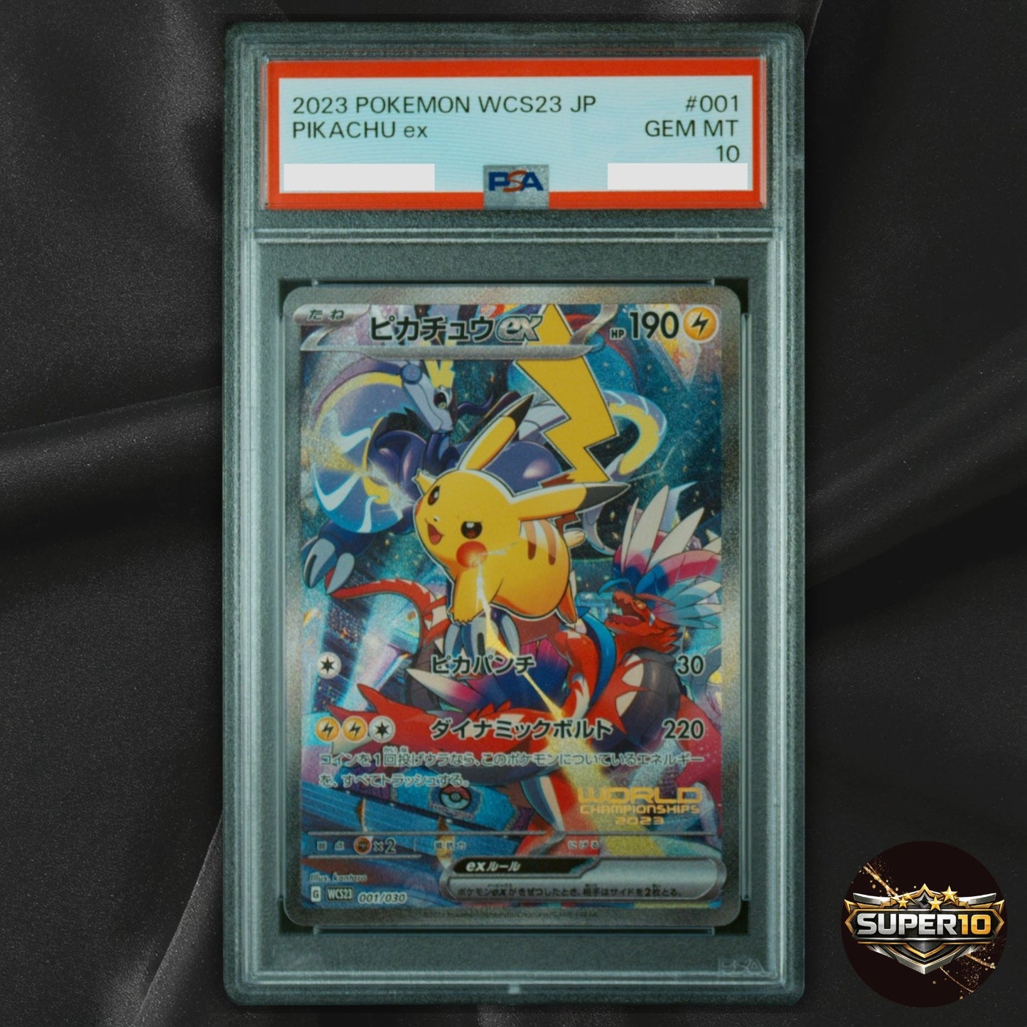 PSA 10 Pikachu ex 001/030 Wcs23 2023 World Championships Japanese