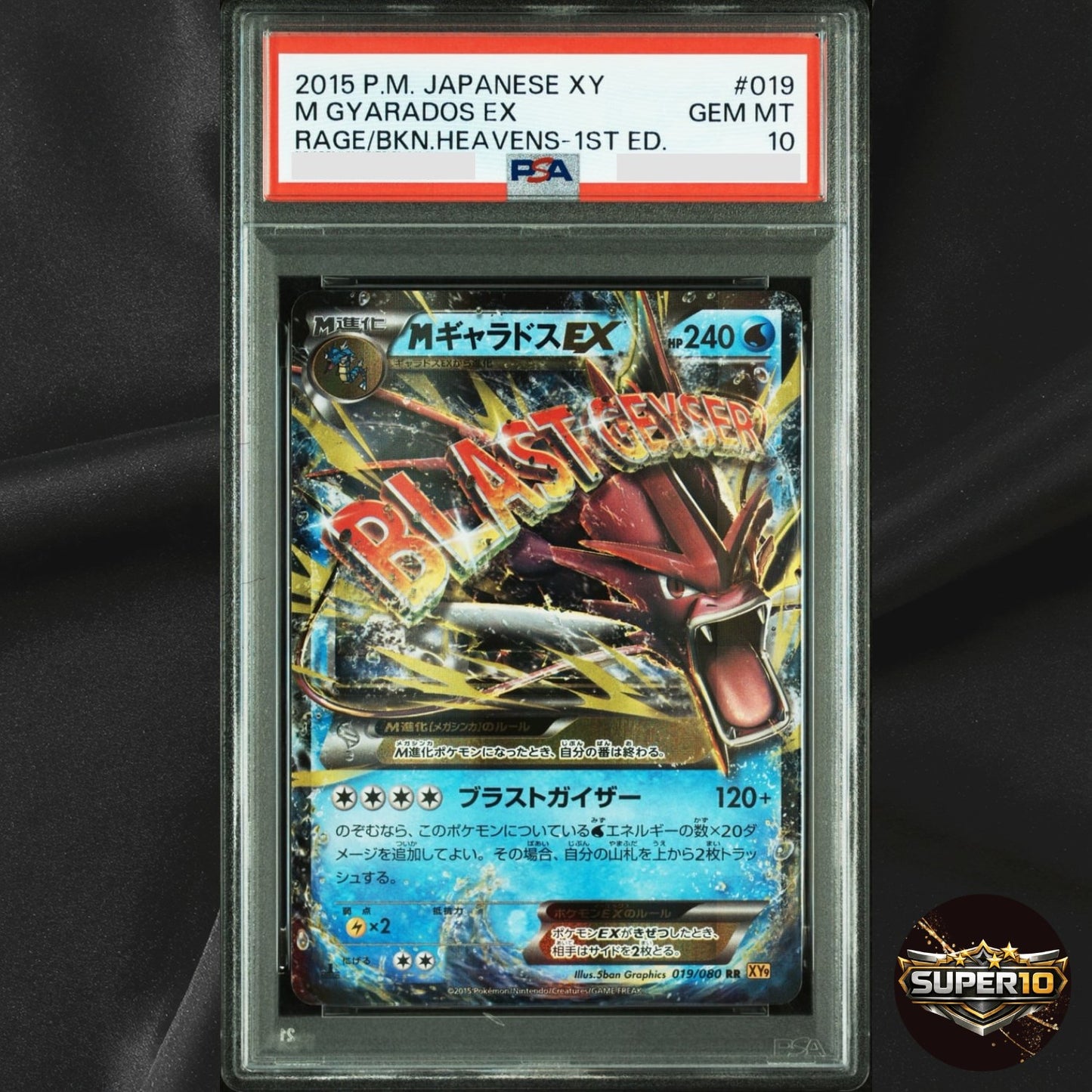 PSA 10 Mega Gyarados-EX 019/080 XY RR Pokemon Cards Japanese