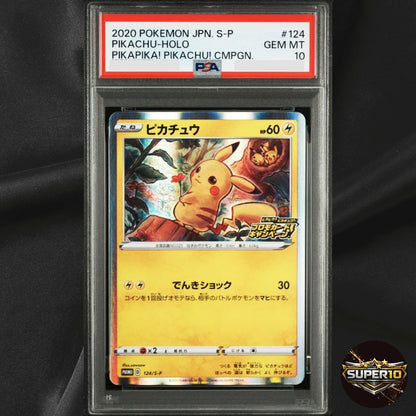 PSA 10 Pikachu Holo #124 S-P Pika Pika Pikachu Campaign 2020 Japanese Promo Card