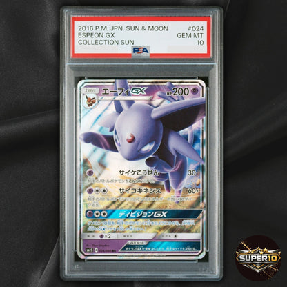 PSA 10 Espeon GX Holo SM1S Collection Sun 024/060 RR Japanese