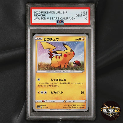 PSA 10 PIKACHU 132/S-P SWORD & SHIELD PROMOS JAPANESE POKEMON TCG