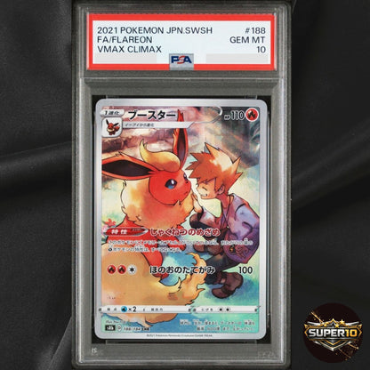PSA 10 Flareon CHR 188/184 S8b VMAX Climax - Pokemon Card Japanese 2021