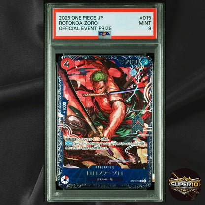 PSA 9 Zoro ST21-015 Flagship Battle Top 8 Prize ONE PIECE Card Japanese