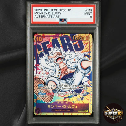 PSA 9 Monkey D. Luffy Alt Art OP05-119 SEC ONE PIECE Japanese 2023 GEAR5 NIKA