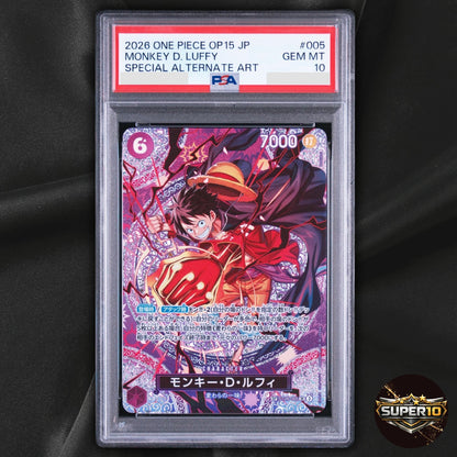 PSA 10 Monkey.D.Luffy (SP) ST26-005 Adventure on Kami's Island Foil