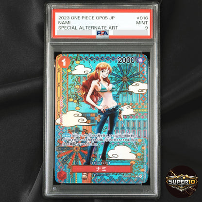PSA 9 Nami (SP Alt Art) OP01-016 Awakening of the New Era - Japanese 2023