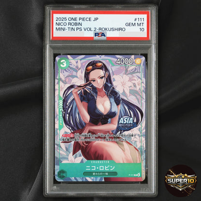 PSA 10 Nico Robin P-111 P ASIA PROMO One Piece Japanese