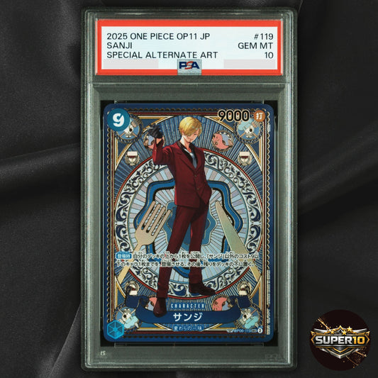 PSA 10 Sanji SP OP06-119 A Fist of Divine Speed SEC One Piece