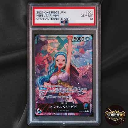 PSA 10 Nefeltari Vivi Parallel Leader Kingdoms of Intrigue OP04-001 ONE PIECE Ca