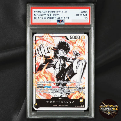 PSA 10 Monkey D Luffy Leader ST13-003 The Three Brothers Bond ONE PIECE Card Jap