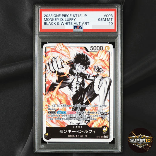 PSA 10 Monkey D Luffy Leader ST13-003 The Three Brothers Bond ONE PIECE Card Jap