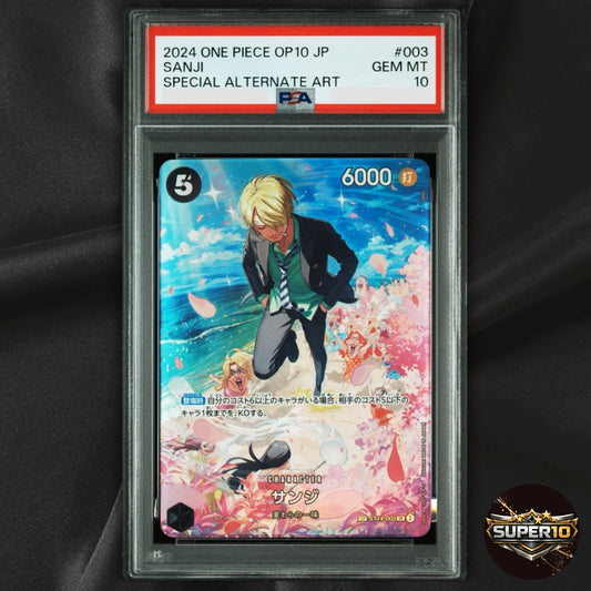 PSA 10 Sanji (SP Alt Art) ST14-003 SR Royal Blood - ONE PIECE Japanese 2024