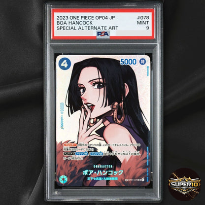PSA9 Boa Hancock SP OP01-078 SR One Piece Card Kingdoms of Intrigue Japanese