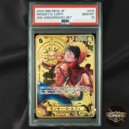 PSA 10 Monkey D. Luffy 2nd Anniversary Set ST13-015 SR One Piece Card Japanese
