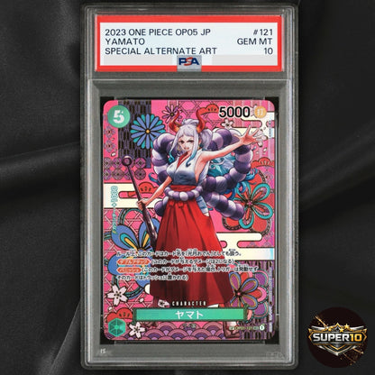 PSA 10 Yamato (SP Alt Art) OP01-121 SEC Awakening of the New Era - Japanese 2023