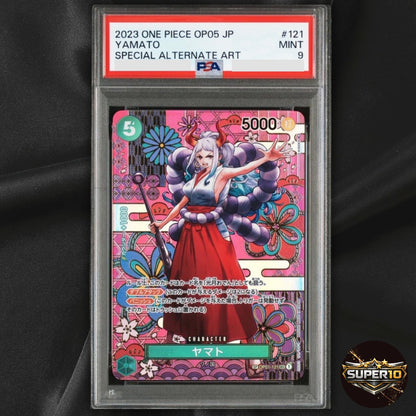PSA 9 Yamato (SP Alt Art) OP01-121 SEC Awakening of the New Era - Japanese 2023