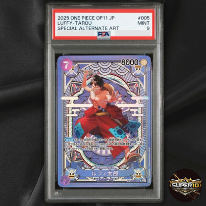 PSA 9 Luffy-Tarou ST18-005 SR SP A Fist of Divine Speed ONE PIECE Card Japanese