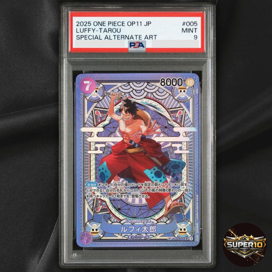 PSA 9 Luffy-Tarou ST18-005 SR SP A Fist of Divine Speed ONE PIECE Card Japanese