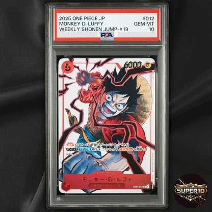 PSA 10 Monkey D Luffy ST01-012 Weekly Shonen Jump Promo One Piece Card JAPANESE