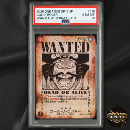 PSA 10 Roger OP09-118 SP Alt Art SEC Wanted Carrying on His Will One Piece Card