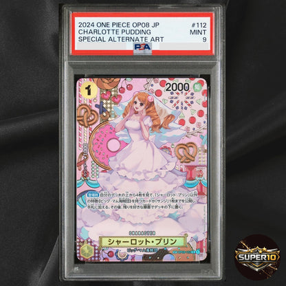 PSA9 Charlotte Pudding (SP Alt Art) OP03-112 R Two Legends ONE PIECE Japanese