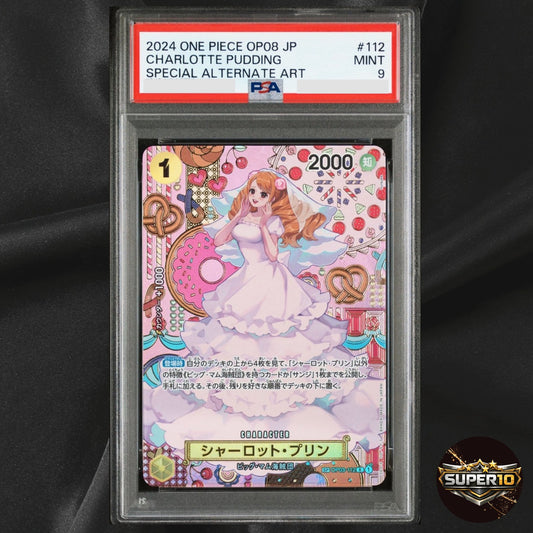 PSA9 Charlotte Pudding (SP Alt Art) OP03-112 R Two Legends ONE PIECE Japanese