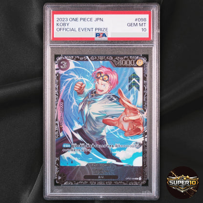 PSA 10 Koby OP02-098 Official Event Prize - ONE PIECE Card Game Japanese 2023