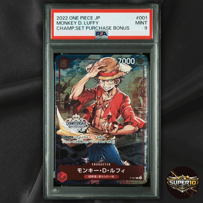 PSA 9 ONE PIECE Card Game Monkey D. Luffy P-001 P Championship Set Promo
