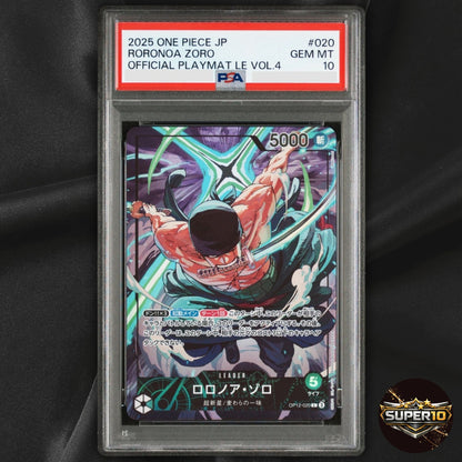 PSA 10 Roronoa Zoro ONE PIECE Japanese OP12-020 Championship L Promo NJ18