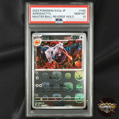 PSA 10 Aerodactyl Master Ball Foil R 142/165 SV2a Pokémon Card 151 Pokemon Card