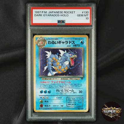 PSA 10 1997 Pokemon Rocket Gang Dark Gyarados No.130 Holo Rare