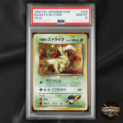 PSA 10 Scyther No.123 Jungle Japanese Holo Unlimited Rare 70 HP