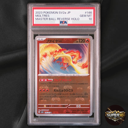 PSA 10 Moltres 146/165 Sv2a 151 Japanese Master Ball Reverse Holo Pokemon Card